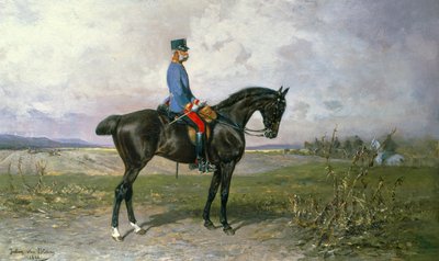 Emperor Franz Joseph I on his Austrian horse by Julius von Blaas  